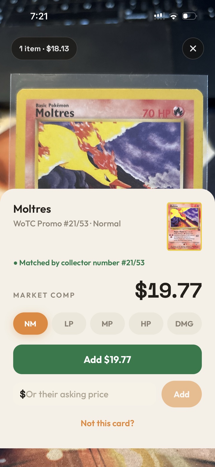Vintage promo card identified and priced
